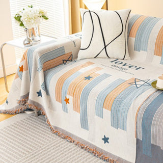 Rainbow Star Woven Sofa Cover