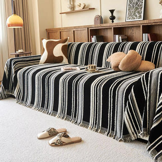 Striped Cotton Sofa/Couch Cover