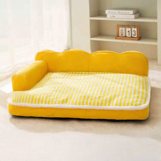 Striped Full Support Comfortable Skin-friendly Washable Orthopedic Dog Sofa Bed