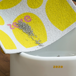 ZEZE Pets Lemon Litter Box Mat