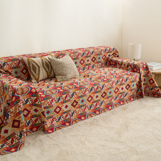 Crimson Boho Chic Sofa Cover