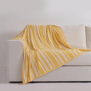 Double-Layered Striped Throw