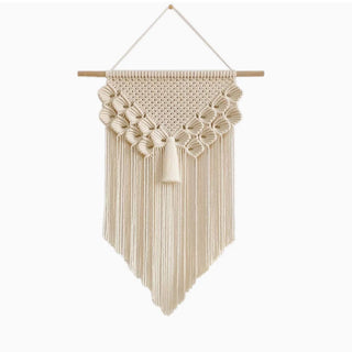 Honeycomb Fringe Macrame Wall Tapestry