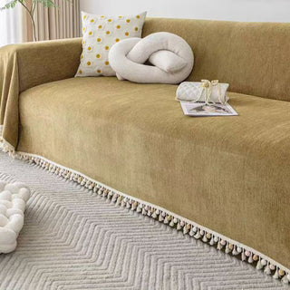 Pet Friendly Herringbone Tassel Luxe Sofa/Couch Cover