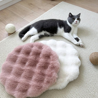 Soft Plush Warm Dog & Cat Sleeping Pad Round Dog Mat