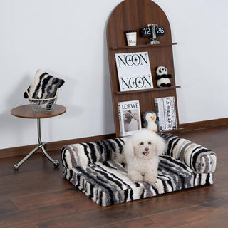 Zebra-Pattern Large Removable Washable Orthopedic Dog & Cat Pillow Bed