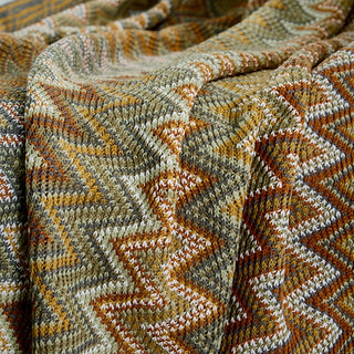 Zigzag Knit Throw Blanket