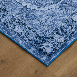 Waterproof Classic Blue Persian Plush Rug