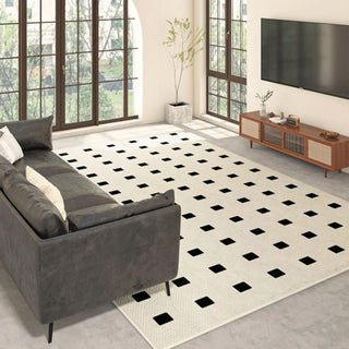 Easy Clean Rug Graphic Dot Spillproof Pet-Friendly Living Room Large Runner Rug