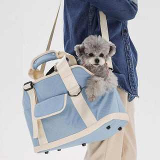 Lightweight Contrast Color Waterproof Multi-Function Pet Travel Tote Bag