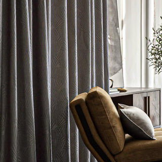 Luxe Fan Pattern Blackout Curtain