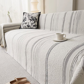 Textured Neutral Sofa Cover