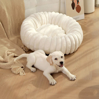 Ultra-Soft Plush Round Donut Support Dog & Cat Bed