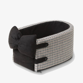 Houndstooth Lookout Console Bow Tie Pet Car Seat