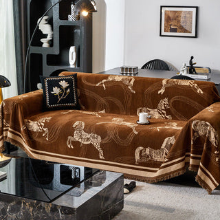 Regal Horse Patterned Sofa Cover