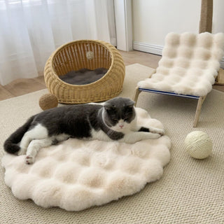 Soft Plush Warm Dog & Cat Sleeping Pad Round Dog Mat